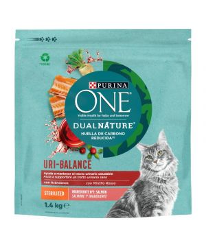 Alimento Dual Nature Esterilizado Cat Arandano Salmon 1,4 Kg