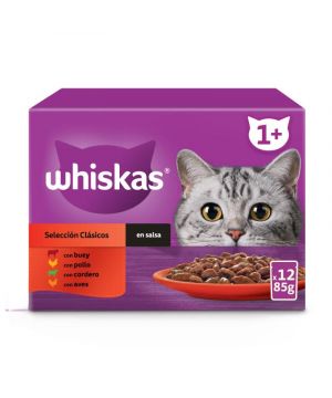 Alimento Whiskas Seleccion Carne Salsa G.h. P-12X85 Gr