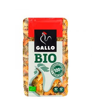 Pasta Gallo Bio Helices Con Tomate Y Espinacas 450 Grs