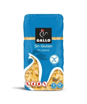 Pasta Gallo Plumas Sin Gluten 450 Grs,