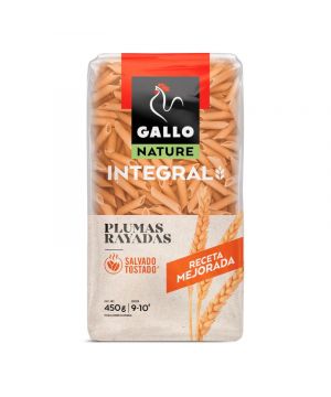 Pasta Gallo Integral Plumas Rayadas 450 Gr.