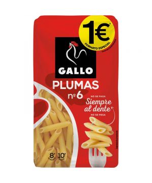 Pasta Gallo Clasica Tenedor Plumas-6, 400 Grs.