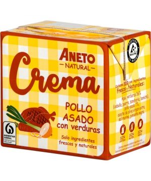 Crema Aneto Pollo Asado Con Verduras 500 Ml.