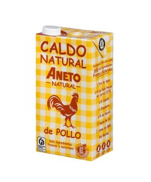 Caldo Aneto Pollo 100% Natural Brik Litro