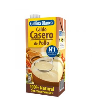 Caldo Gallina Blanca Casero Pollo 100% Natural Brik Litro