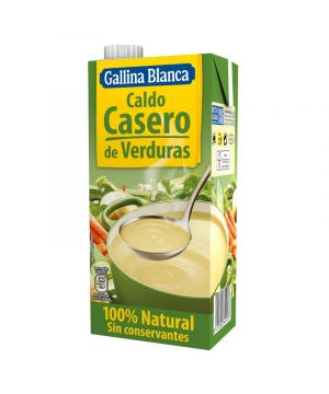 Caldo Gallina Blanca Casero Verduras 100% Natural Brik Litro