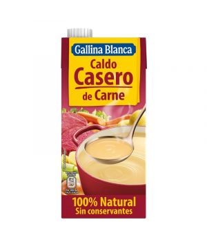 Caldo Gallina Blanca Casero Carne 100% Natural Brik Litro