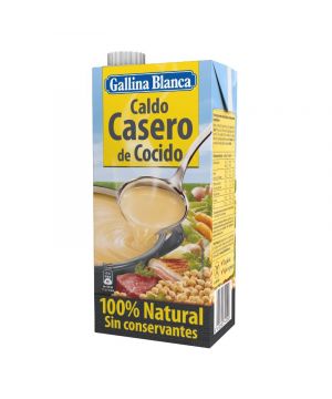 Caldo Gallina Blanca Casero Cocido 100% Natural Brik Litro