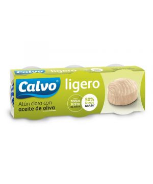 Atun Calvo Claro Aceite Oliva Ligero P3 Un 180gr. 168gr. Pe