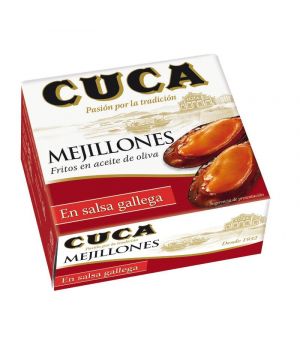 Mejillones Cuca Salsa Gallega Ro-100 96 Gr., 50 Gr. P.e.