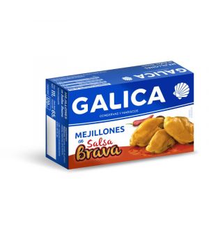 Mejillon Galica En Salsa Brava Ol-120 Gr., 65 Gr P.e.