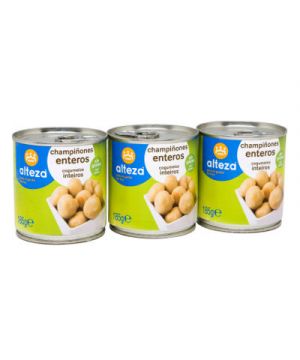 Champiñon Alteza Entero Pack 3 Unid. X 185 Gr., 315 Gr. P.e.