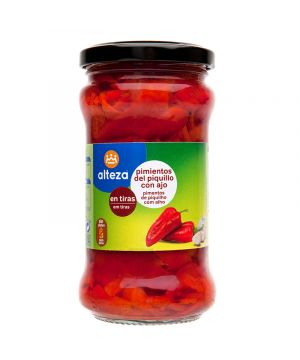 Pimiento Alteza Piquillo Con Ajo En Tiras 314 Grs 225 Gr P.e