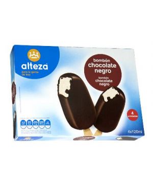 Helado Alteza Bombon Chocolate Negro Pack 4 Unds X 85 Grs