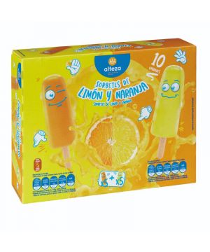 Helado Alteza Polo Limon Y Naranja Multipack 10 Unds 640 Grs