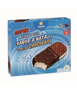 Helado Alteza Sandwich Nata Con Chocolate P-3und.270grs.