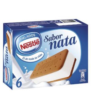 Helado Nestle Sandwich Nata Pack 6 Unds 324 Grs