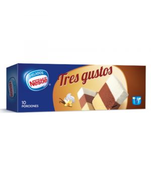 Helado Nestle Bloque Tres Gustos 499 Grs