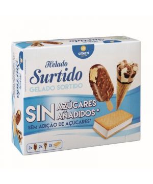 Helado Alteza Surtido Sin Azucar 6 Unds. 390 Grs