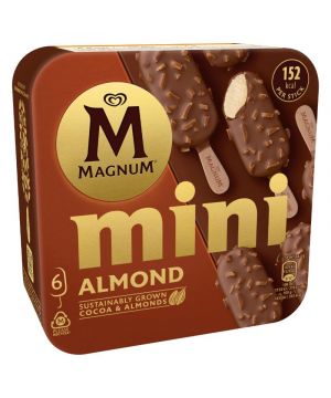 Helado Frigo Magnum Mini Almendras 6 Unds 266 Grs