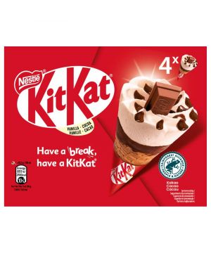 Helado Nestle Cono Kit Kat Classic Pack 4 Unds 248 Grs