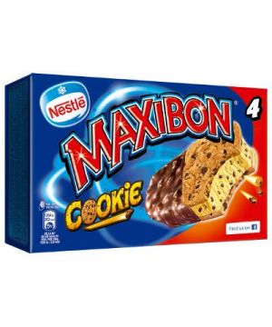 Helado Nestle Maxibon Cookie 4 Unds 360 Grs