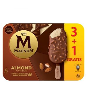 Helado Frigo Magnum Almendra Pack 3 Unds 300 Grs