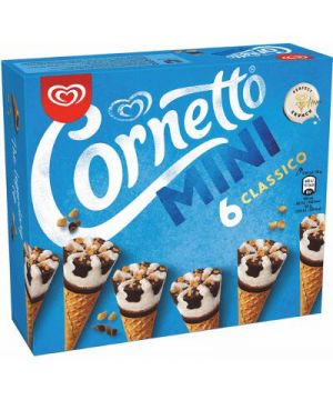 Helado Frigo Cornetto Mini Classico 6 Unds 216 Grs