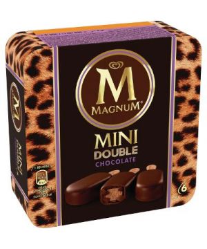 Helado Frigo Magnum Mini Double Choco Pack 6 Unds 300 Grs