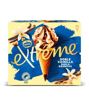 Helado Cono Extreme Doble Vainilla 6 Un. X 120 Ml 486 Grs.