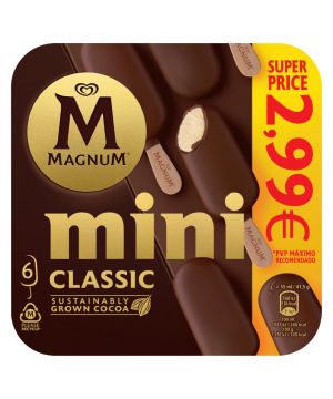 Helado Magnum Mini Clasico Superprecio 6 X 55 Ml, 249 Grs.