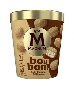 Helado Magnum Bonbon Gold Caramel Billionaire 12 Und.x17Ml