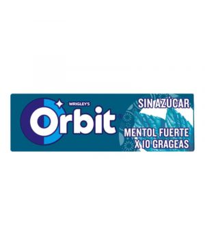 Chicle Orbit Mentol Fuerte 10 Grageas 16 Grs Und