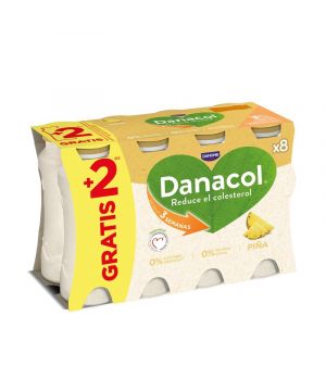 Yogur Danone Danacol Liquido Piña Pack-6 X 100 Grs.