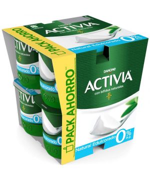 Yogur Danone Activia Natural Edulcorado 0% Pack 8 Undx125 Gr