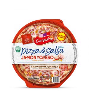 Pizza Campofrio Jamon/Queso Masa Fina Con Salsa 360 Grs