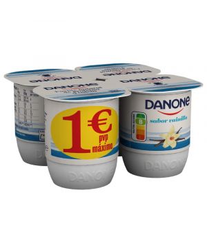 Yogur Danone Sabor Vainilla Pack 4 Unds X 120 Grs