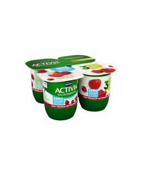 Yogur Danone Activia Desnatado Con Frutos Rojos P-4X120Gr.