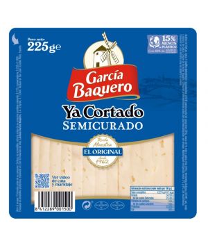 Queso Ya Cortado Semicurado Garcia Baquero 225 Grs