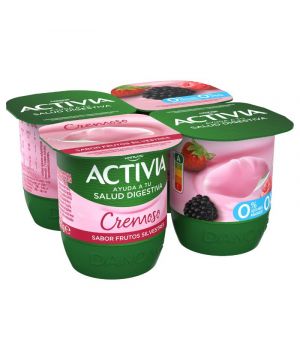 Yogur Danone Activia Cremoso 0% Frutos Silvestres P-4 X115Gr