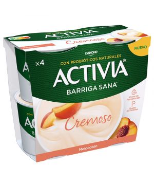 Yogur Danone Activia Cremoso Melocoton P-4 X 115 Gr