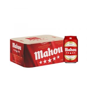 Cerveza Mahou 5 Estrellas Lata 33 Cl. Pack 12 Unds