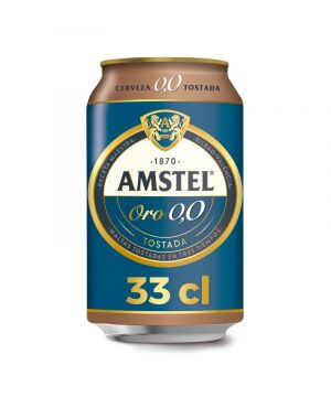 Cerveza Amstel Oro 0,0 Tostada Lata 33 Cl