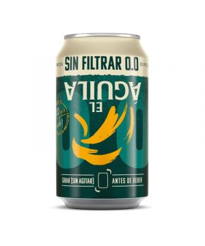 Cerveza El Aguila Sin Filtrar 0,0 Lata 33 Cl.