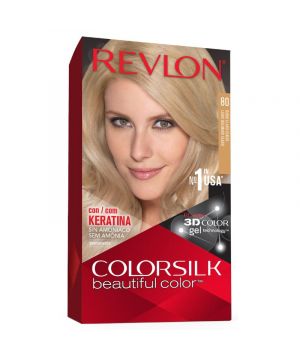 Tinte Revlon Colorsilk Nº 80 Rubio Claro Cenizo