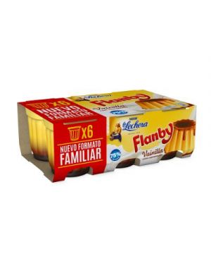 Flan Nestle Vainilla C/Caramelo Flanby Pack 6 Unds X 100 Grs