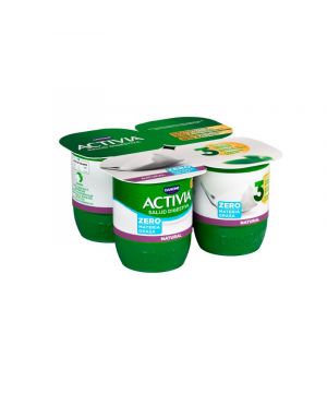 Yogur Danone Activia Desnatado Natural Pack-4 X 125 Grs