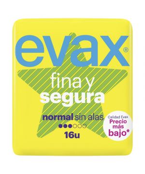 Compresa Evax Fina Segura Normal Sin Alas 16 Unidades.