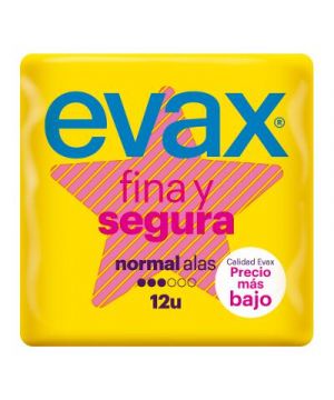 Compresa Evax Fina Segura Normal Alas 12 Unds