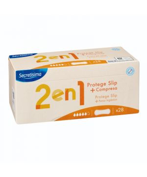 Protegeslip + Compresa Secretisima 2 En 1 28 Unds.